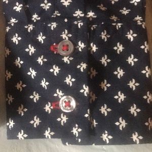 2610215 Navy Button Detailed T-Shit